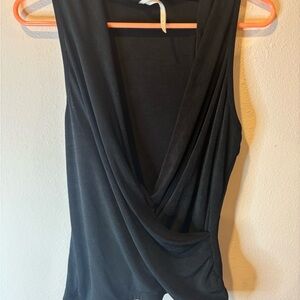 Anthropologie Black Drape Blouse